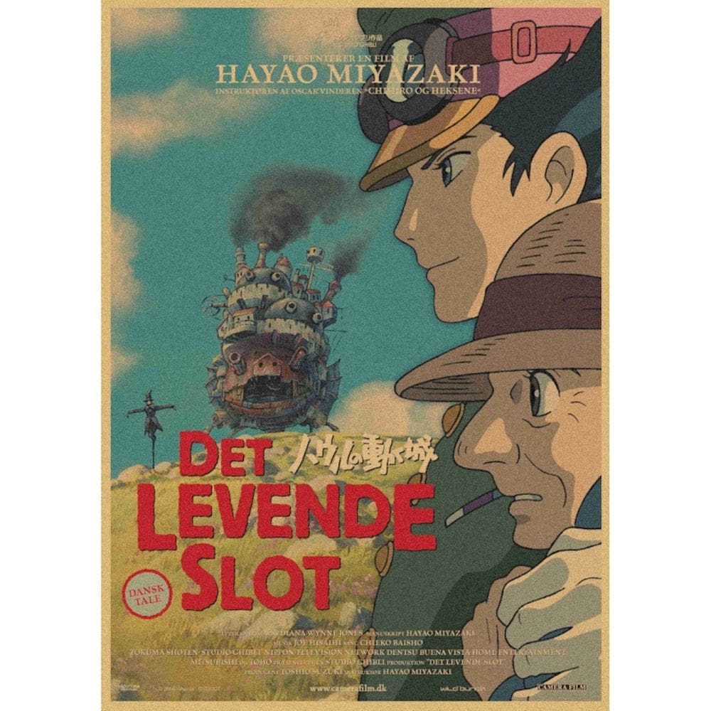 Imagem de arte de parede de pôster Howl`s Moving Castle Anime Art