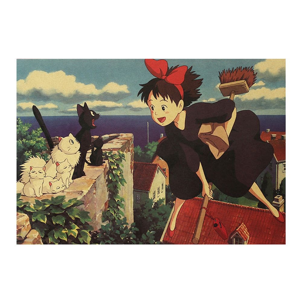 Pôster Kikis Deliverys Services Anime Art 50,5x35cm em papel