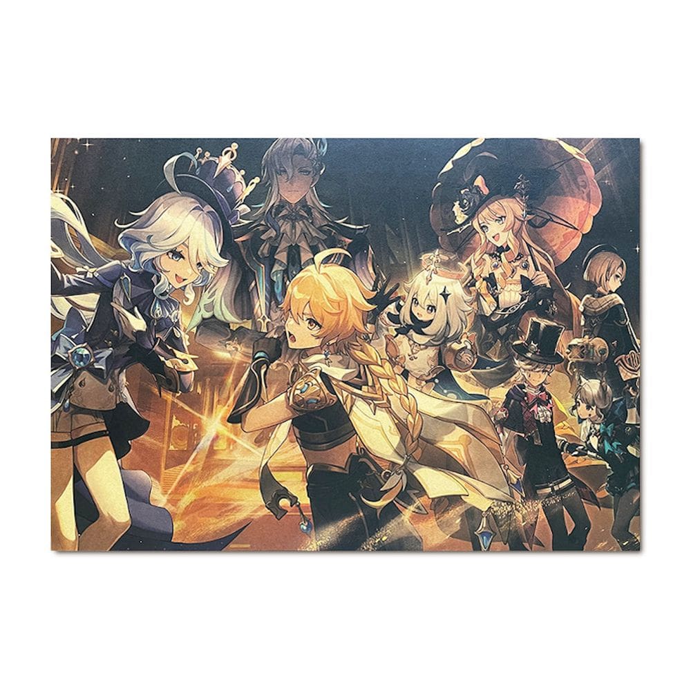 Pôster Genshins Impacts Anime Art 51x35,5 cm Papel 60g