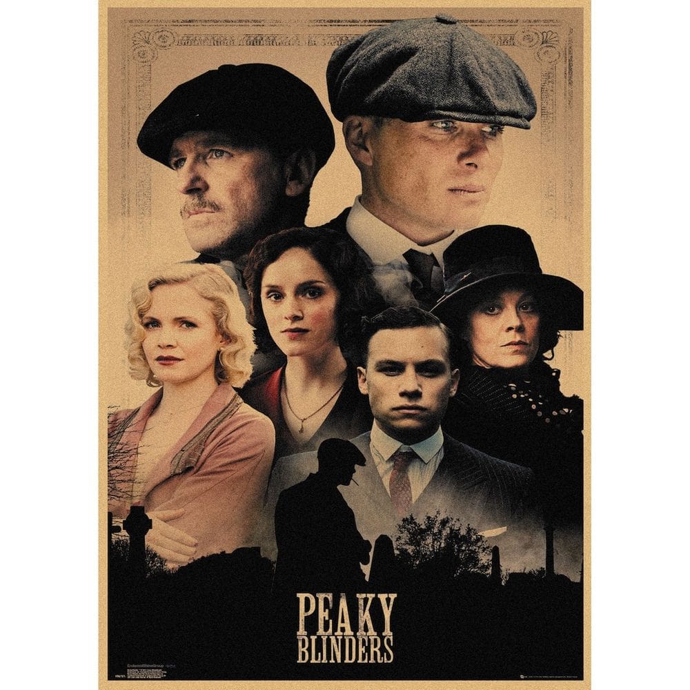 Pôster de arte de parede com imagem Peakys Blinders Anime 29,7x42cm