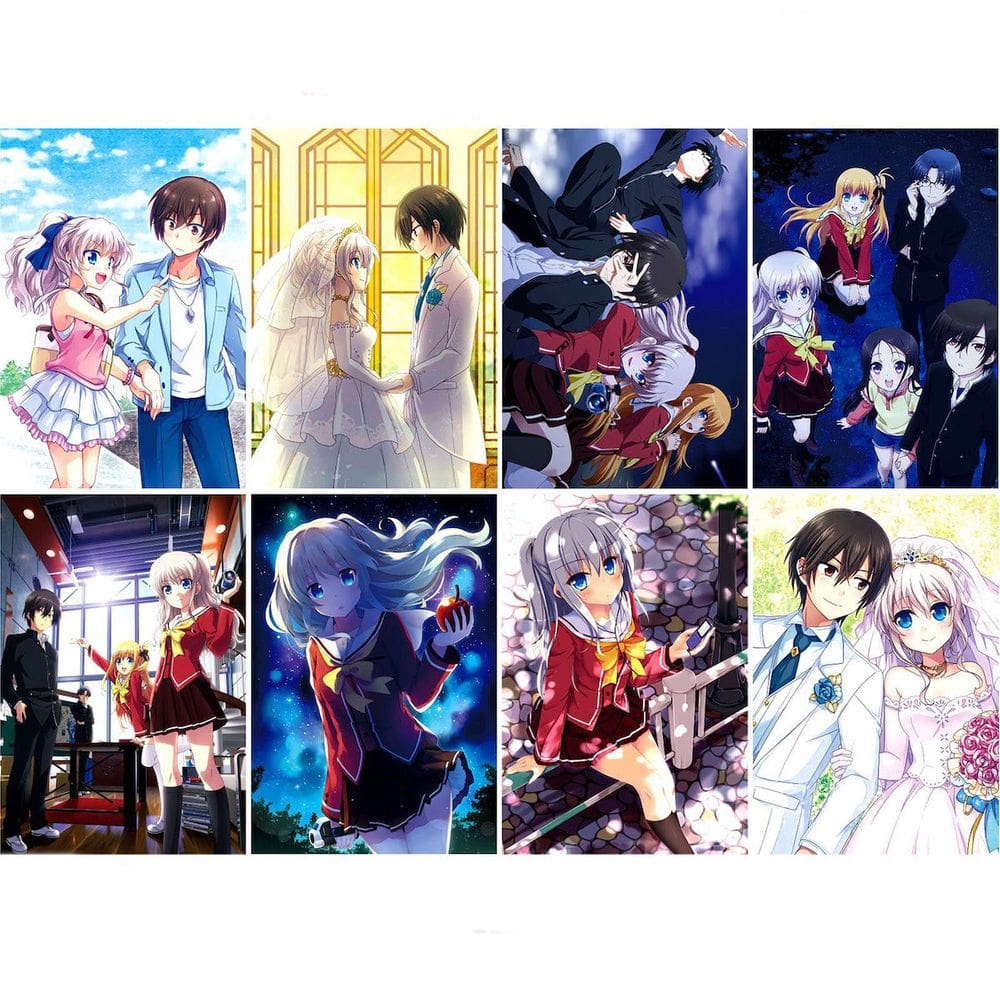 Pôster Charlotte Anime Art 8 unidades/lote 28,5 x 42 cm, papel 400 g