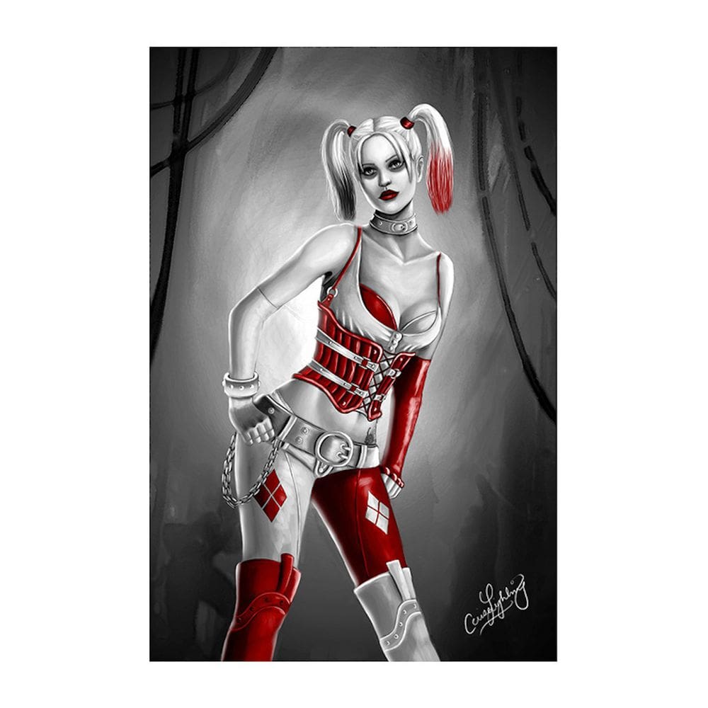 Imagem de arte de parede de pôster Harleys Quinns Anime Art 40x50cm
