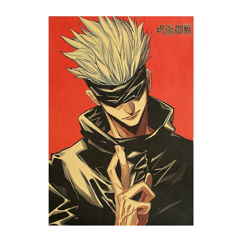 Pôster de arte de parede Jujutsus Kaisens Gojos Satorus Anime Art 50,5x35cm