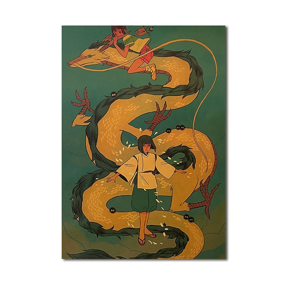 Pôster Oginos Chihiros Anime Art 51x35,5 cm Papel 60g