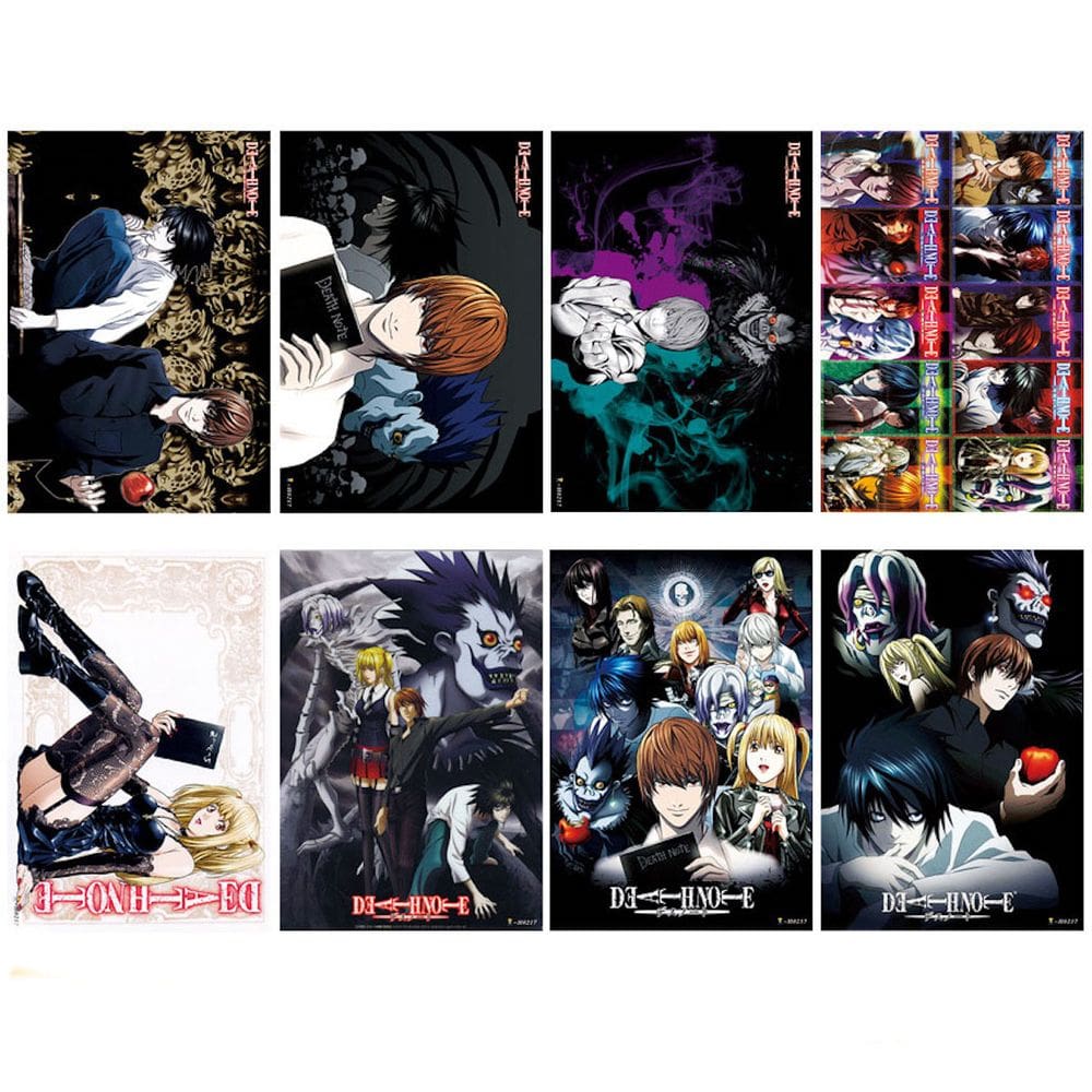 Imagem de arte de parede de pôster 8 unidades/Lot Deaths Notess Anime Art