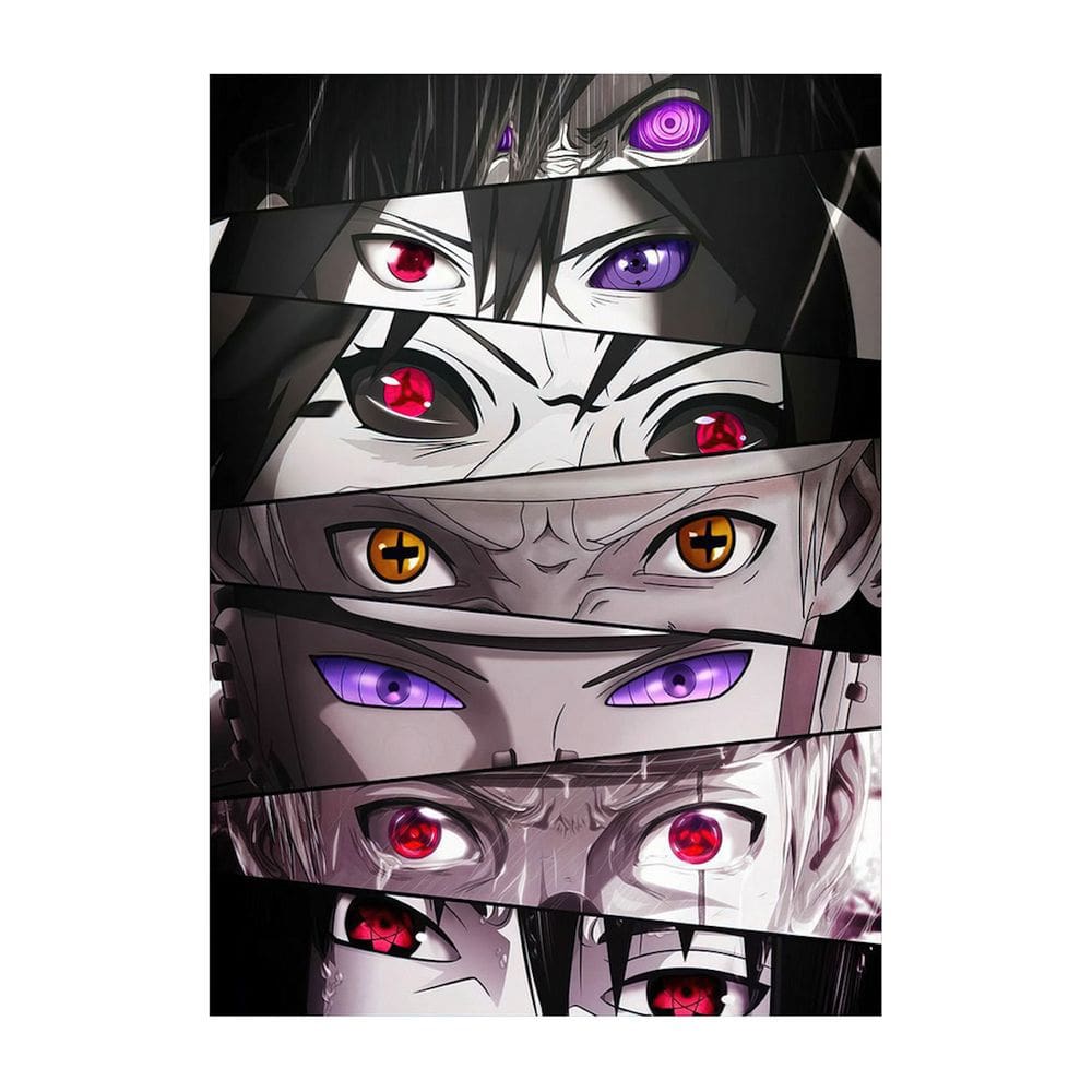 Pôster, pintura de parede, arte de anime, personagens, olhos, 40x50cm