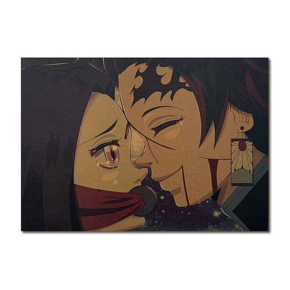 Pôster de arte de parede com imagem Demon Slayers Anime 51x35,5 cm