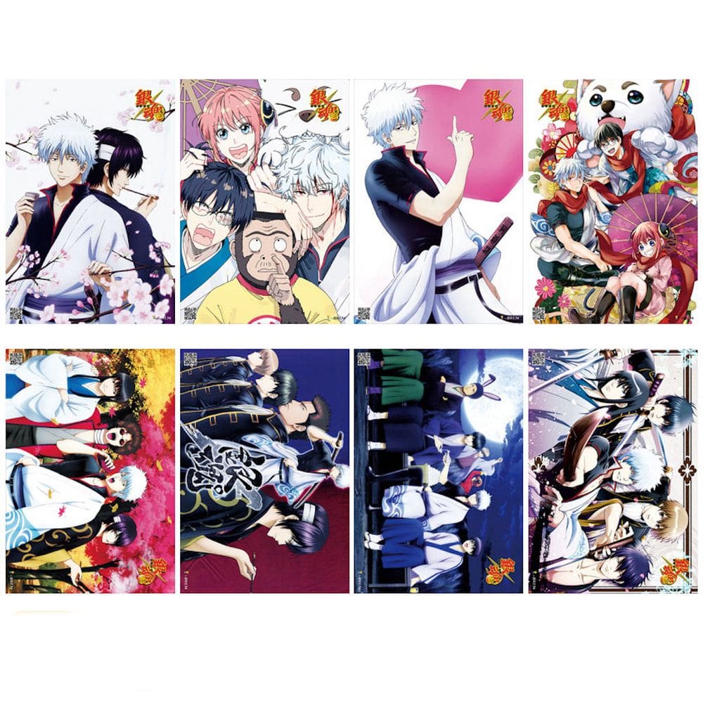 Pôster Gintamass Anime Art 8 unidades/lote de papel 42x29 cm