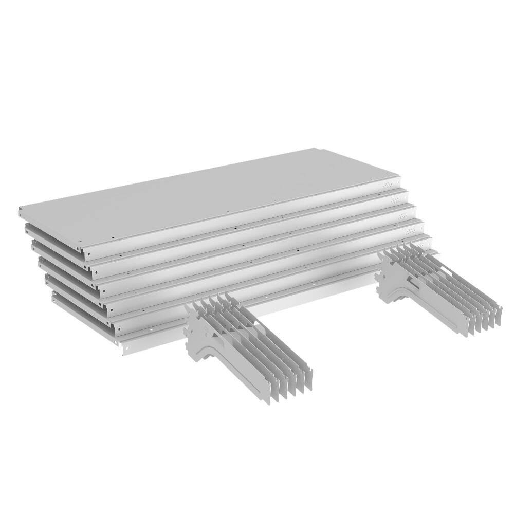 Kit 6 Bandejas Gondola FIT 40 Branco 6X 25x90 Sp Etiqueta