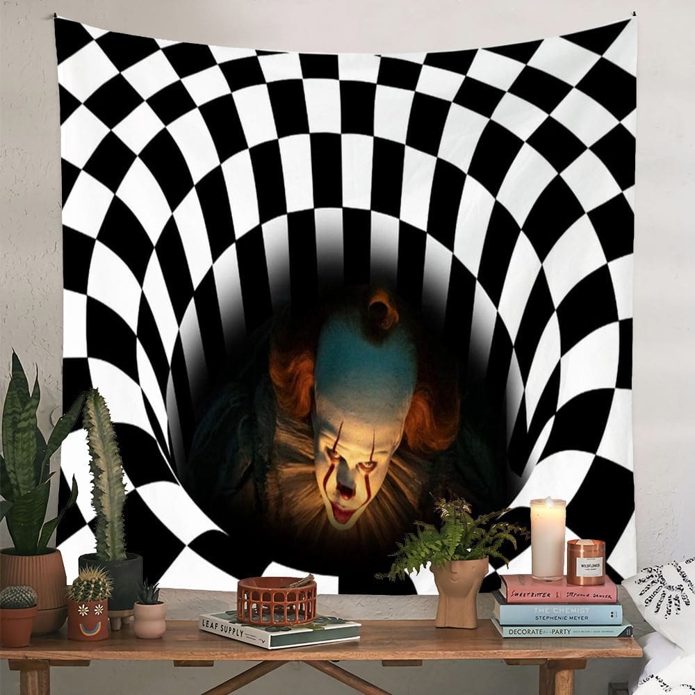 Tapeçaria para decoração de parede Art It Pennywisess Anime