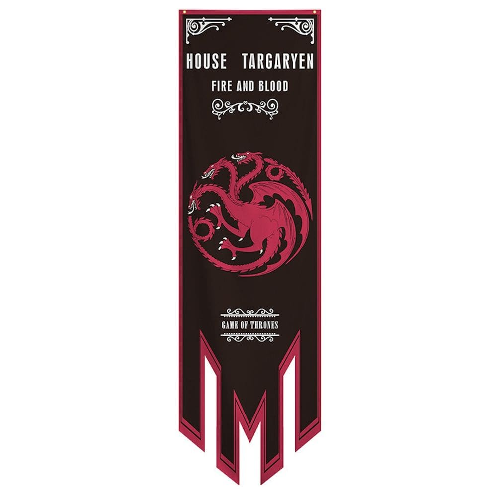 Tapeçaria para pendurar na parede Game of Thrones Targaryens Anime 30x147cm