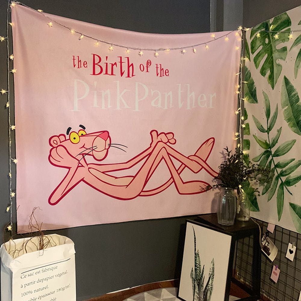 Tapeçaria de parede Pink Panthers Births 150x200cm poliéster