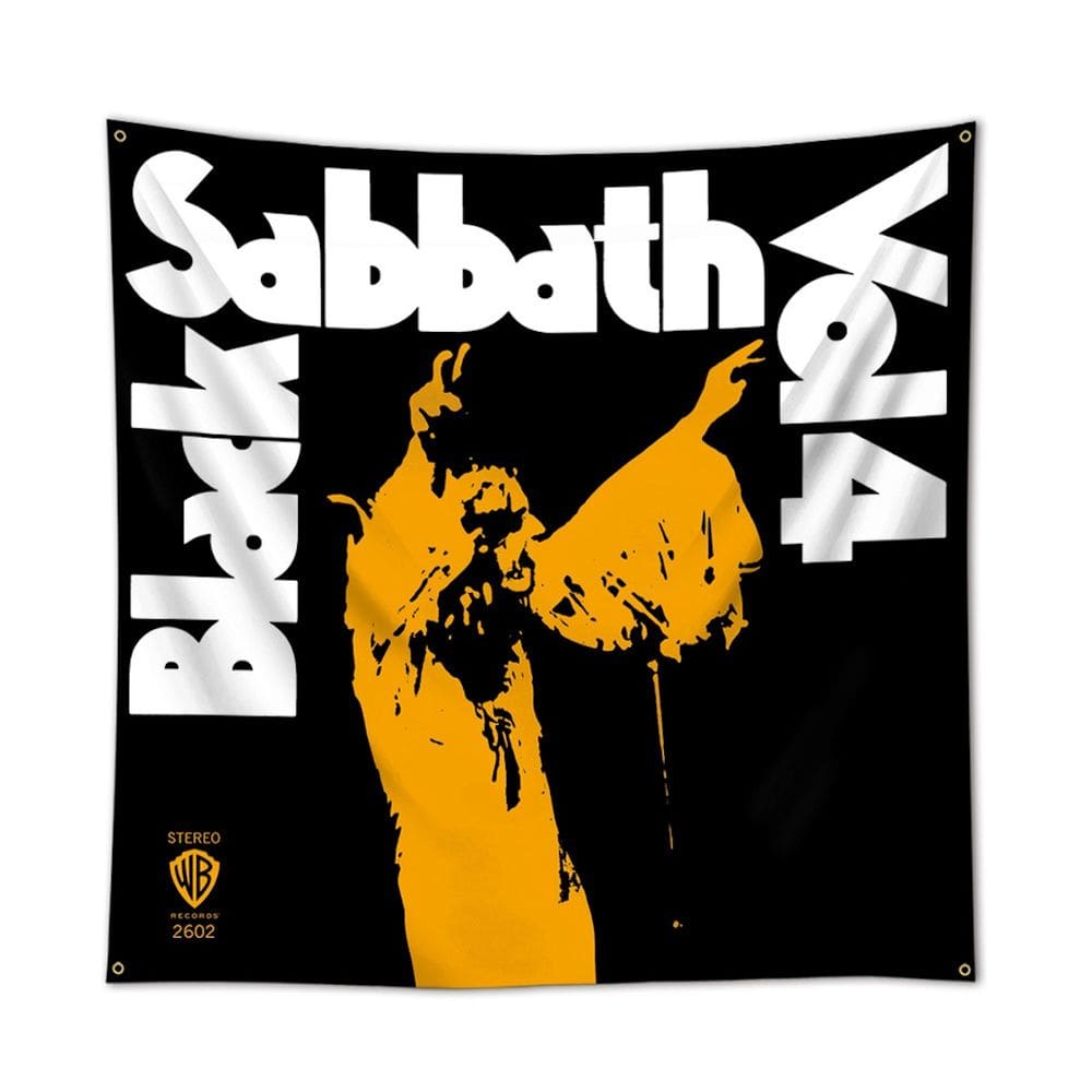 Tapeçaria Bandeira Black Sabbath Vol4 Art 90x90cm Poliéster