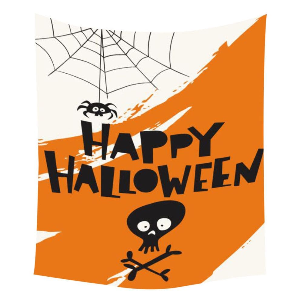Tapeçaria Happy Halloween Wall 150x150cm de fibra de microtecido