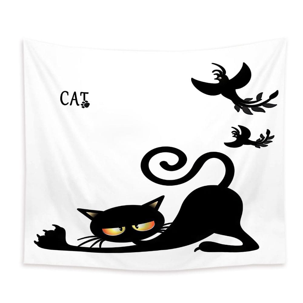 Tapeçaria Animal Cat Wall Microfabric Fiber 200x150cm
