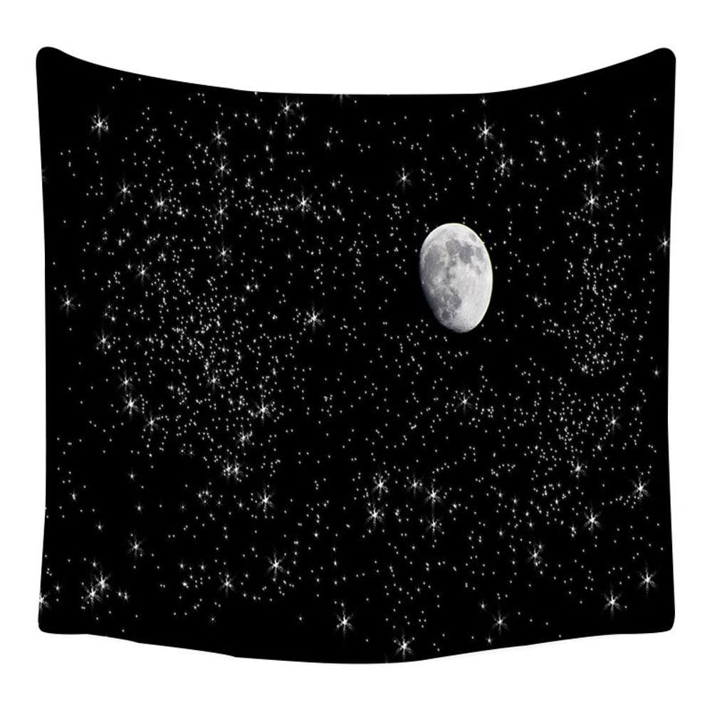 Tapeçaria Black Starry Sky Wall 150x150cm de fibra de microtecido
