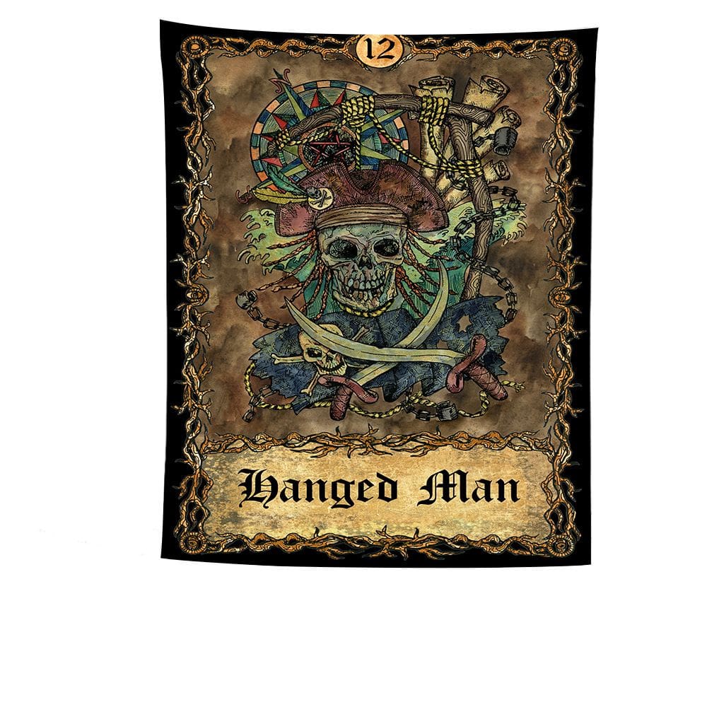 Tapeçaria Tarot Halloween Skeleton Wall 150x130cm Microtecido