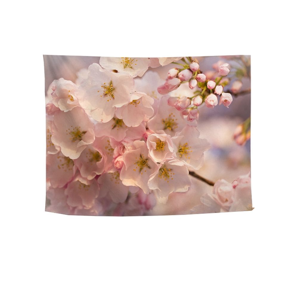 Tapeçaria, paisagem de flores de cerejeira, parede, 150x100cm, microtecido