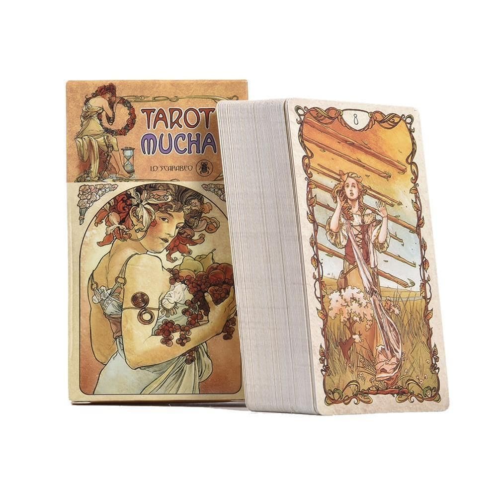 Jogo de cartas Mucha Tarot Family com cartas de baralho de tarô