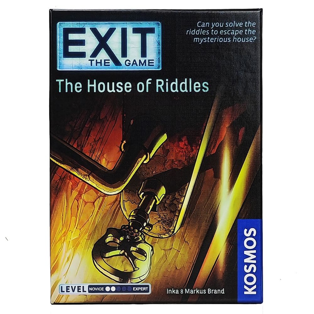 Jogo de cartas Exits Houses Of Riddles Fun Family para adultos e adolescentes