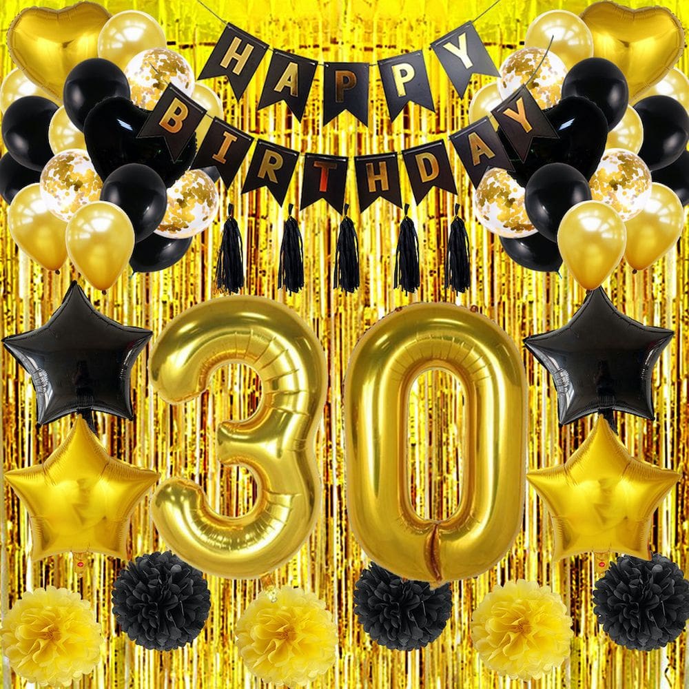 Kit de balões para 30º aniversário, 42 unidades de balões de látex