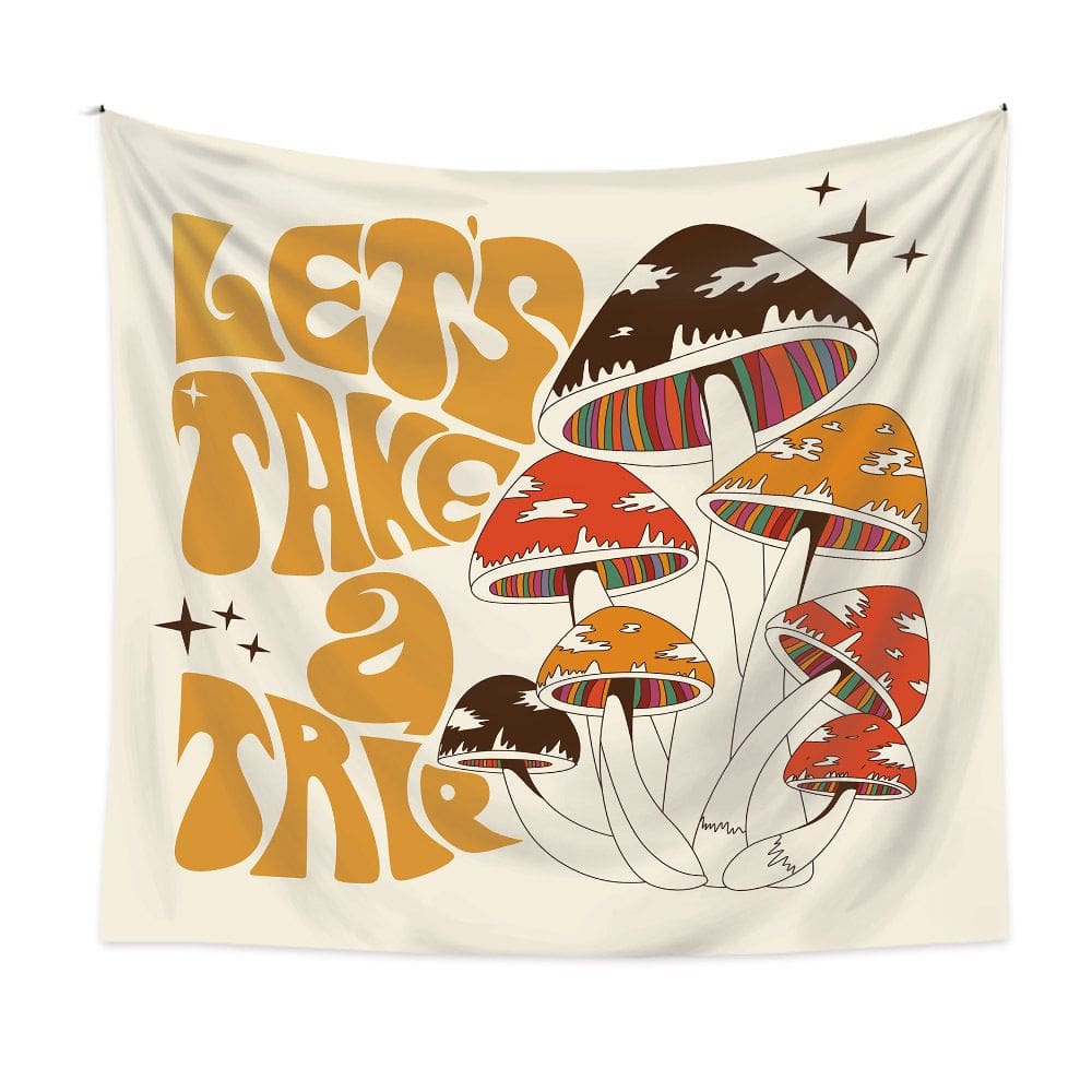 Tapeçaria para pendurar na parede: Let`s Take a Trie Room Estética 150x130cm