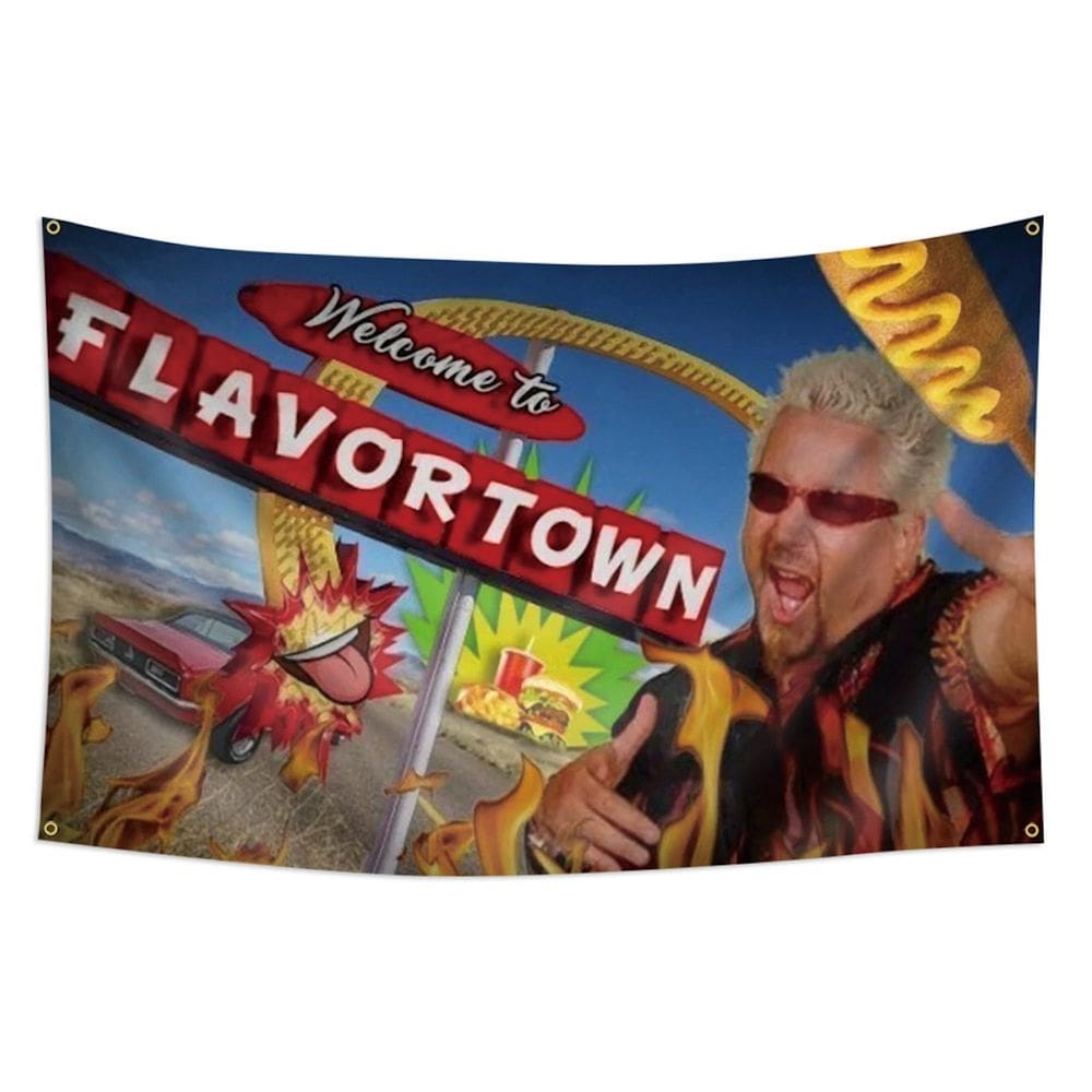 Tapeçaria para pendurar na parede Guy Fieris Flag Art Anime 90x150cm