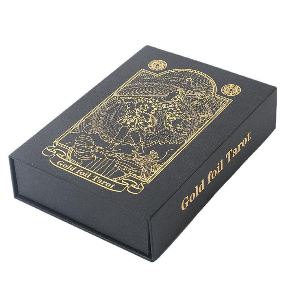 Jogo de cartas Gold Foil Tarot Deck para festa familiar