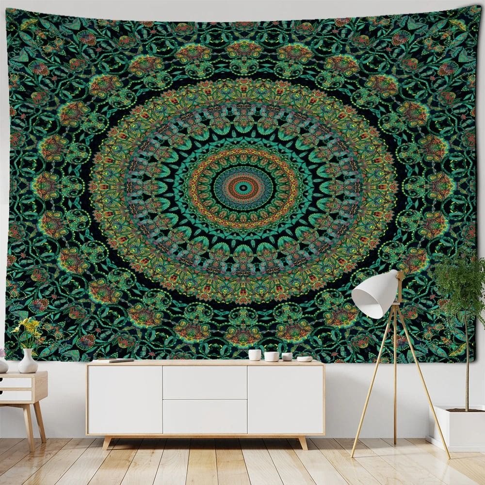 Tapeçaria Mandala Wall 280x150cm Fibra de poliéster 420g