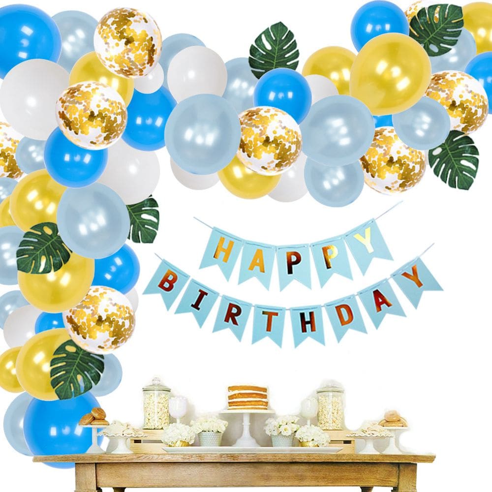 Kit de balões de aniversário Feliz Aniversário 65 unidades de látex 30 cm