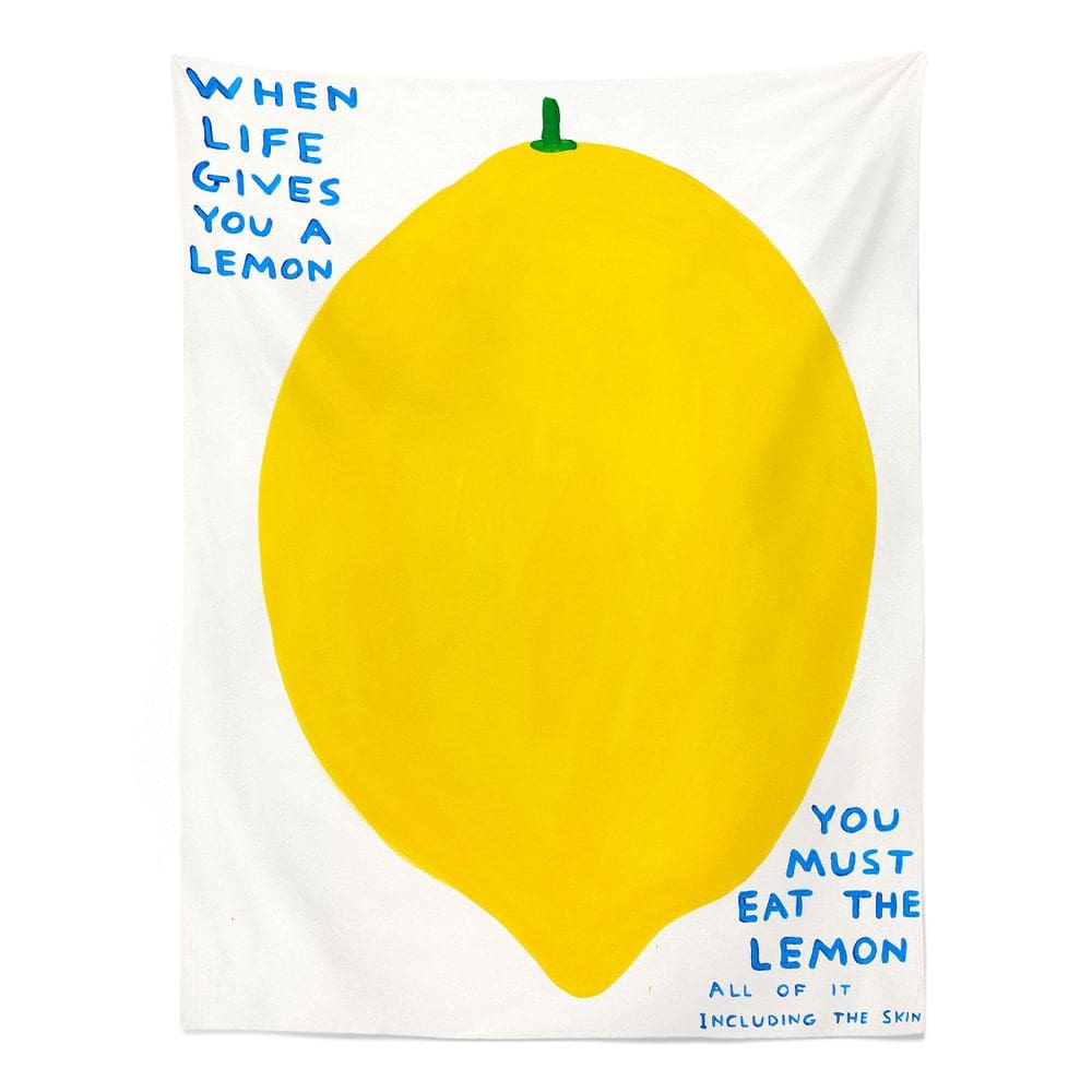 Tapeçaria, limão, pintura estética de sala de parede 50x65cm