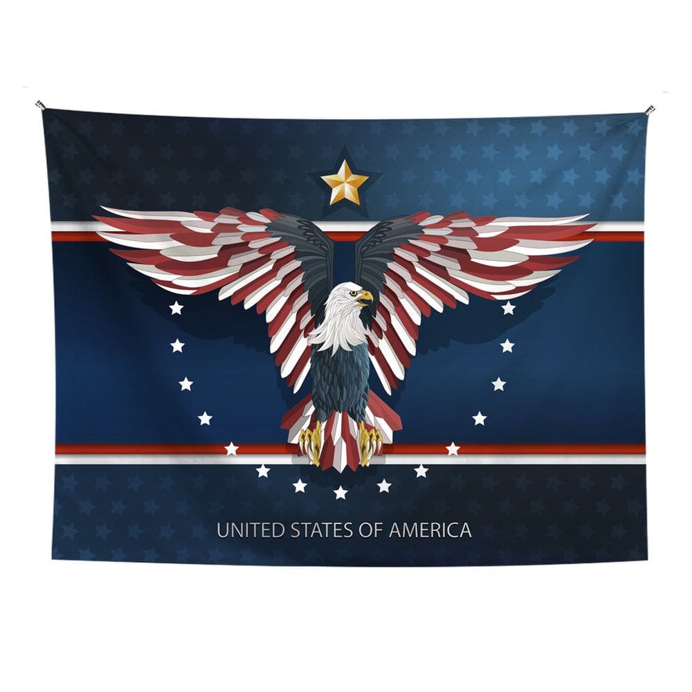 Tapeçaria American Flag Eagle Wall Microfabric 150x130cm