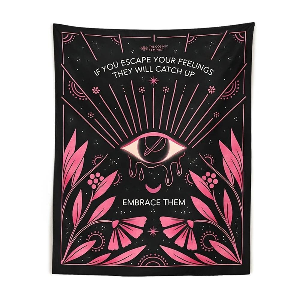 Tapeçaria de parede Embrace Them Aesthetic Room 280x150cm Poliéster