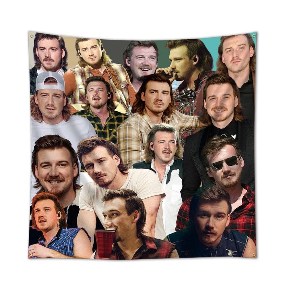 Tapeçaria Morgans Wallens Flag Art Anime 90x90cm Poliéster