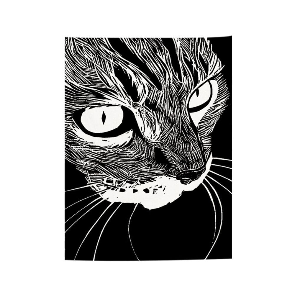 Tapeçaria de parede Black Cat Microfabric 150x130cm Decoração de quarto