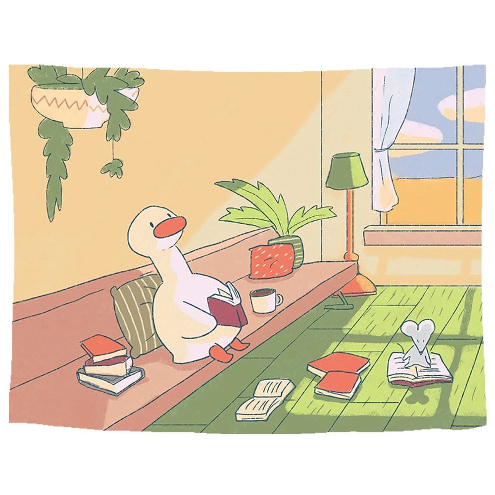 Tapeçaria Little Duck Wall Room Aesthetic 150x130cm, microtecido