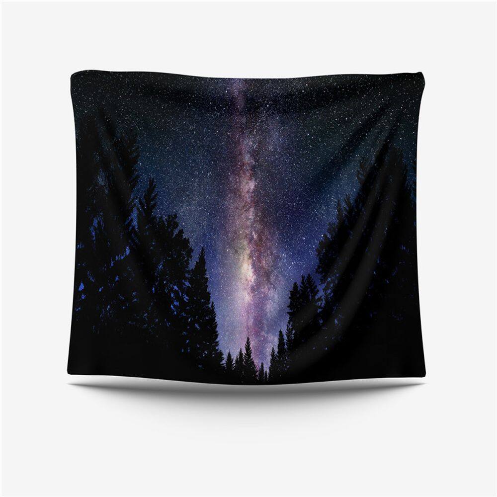 Tapeçaria Forest Sky Wall Room Aesthetic 150x130cm, microtecido