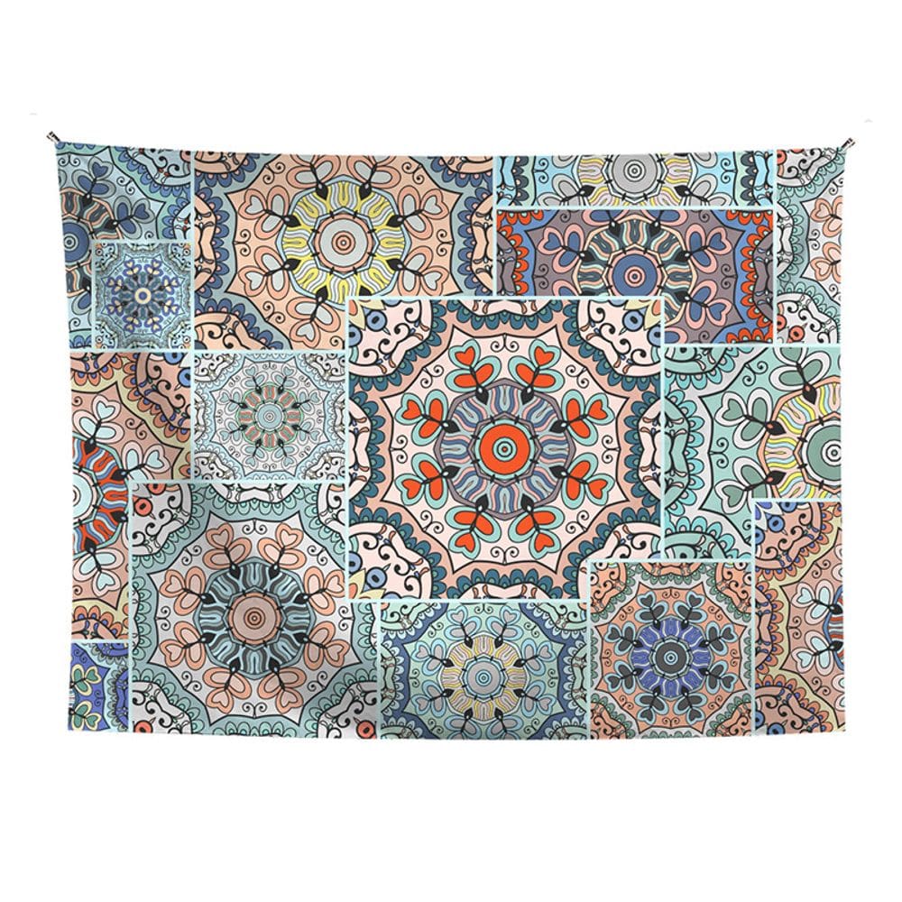 Tapeçaria Mandala Wall 150x130cm de fibra de microtecido