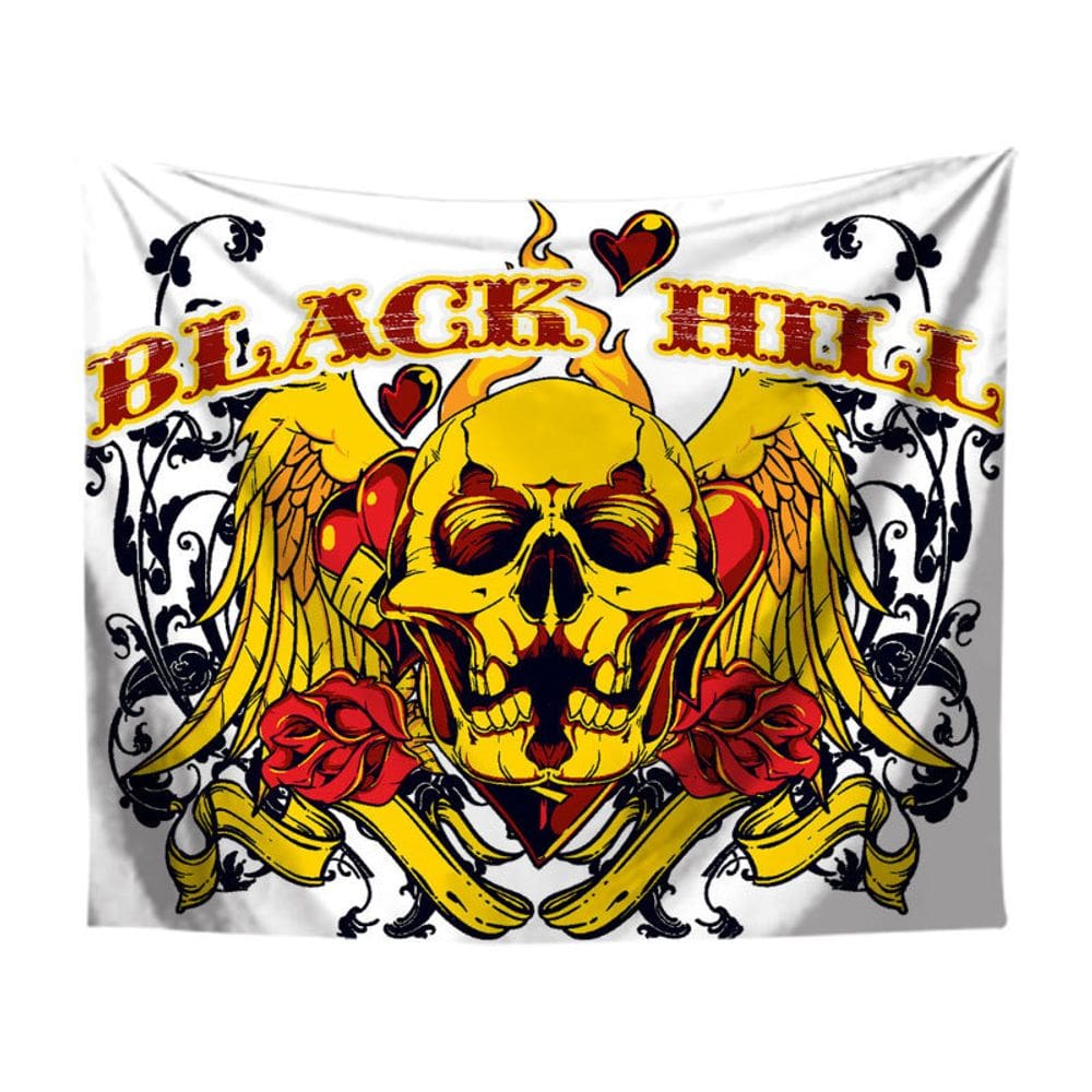 Tapeçaria Black Hill Halloween Skeleton Wall 150x100cm