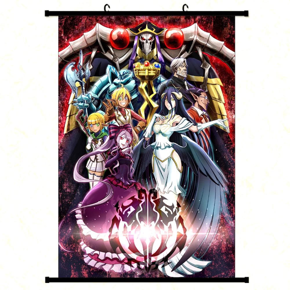 Pôster de arte de parede em tela Overlords Albedos Anime 40x60cm