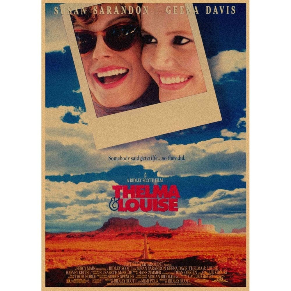 Pôster Thelmas and Louises Anime Art 30x42cm Papel 150g