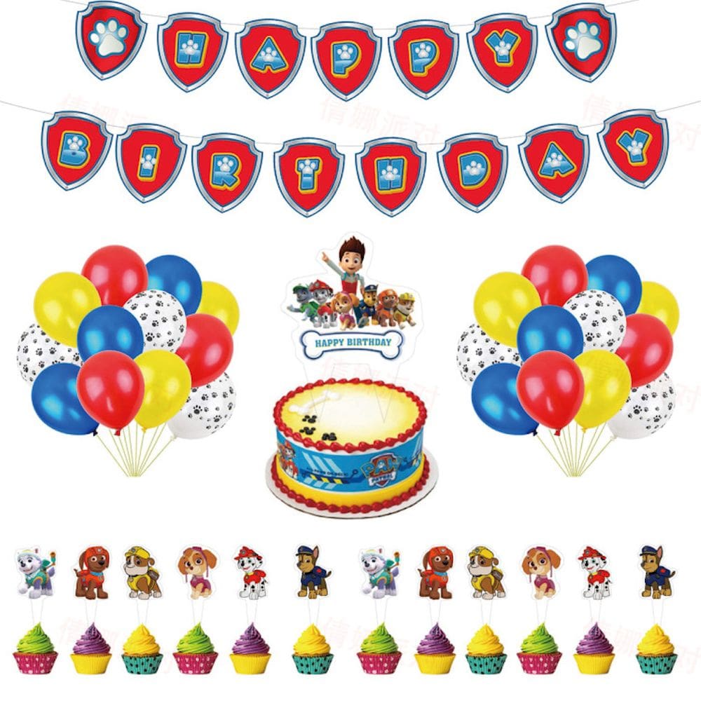 Kit de balões de aniversário Feliz Aniversário 38 unidades de látex com banner