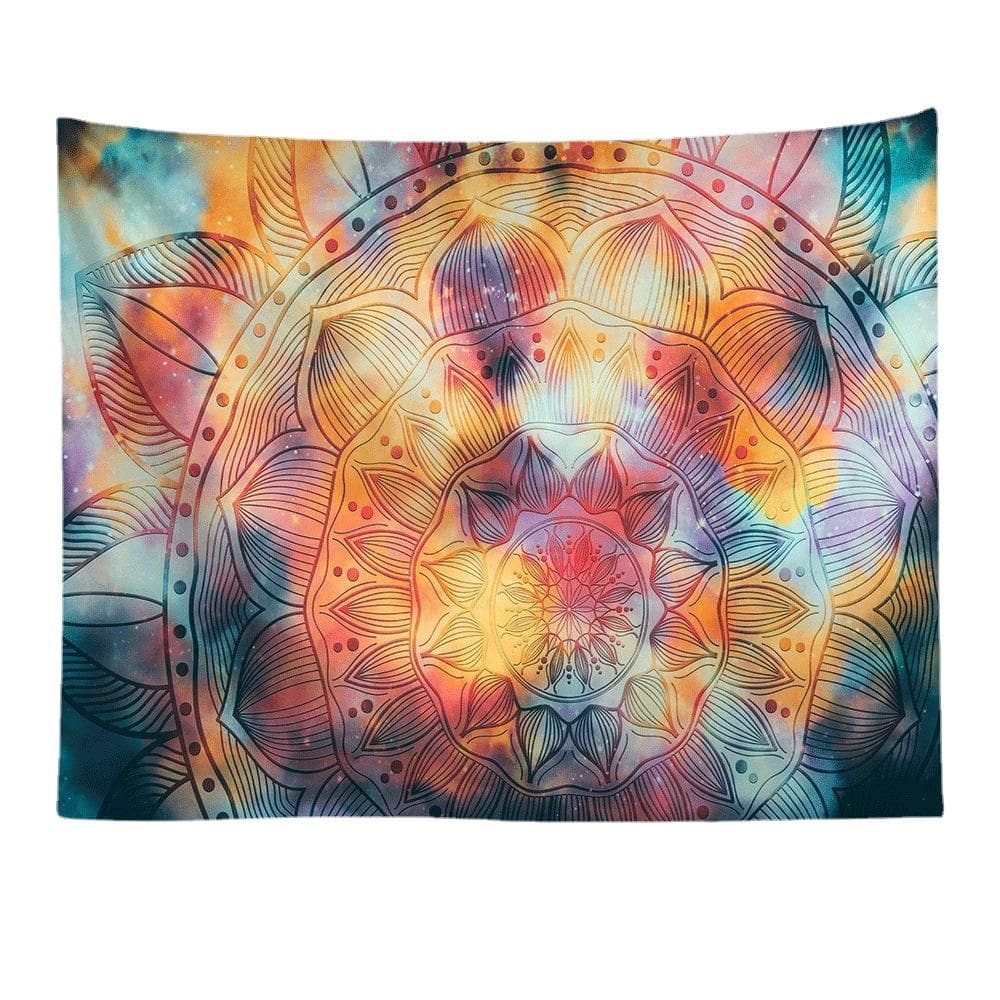 Tapeçaria Mandala Wall 150x130cm de fibra de microtecido