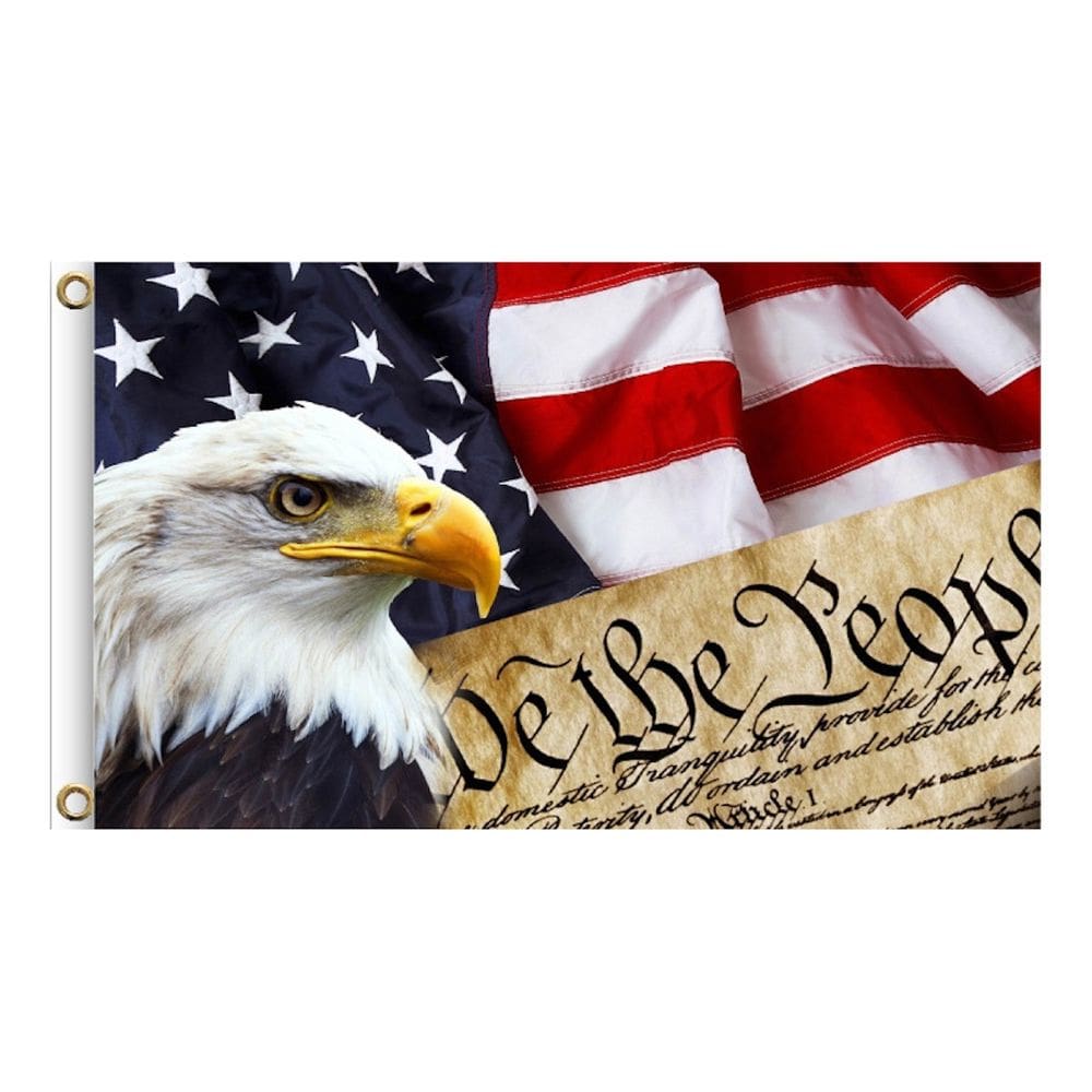 Tapeçaria American Eagles Flag Art 150x90cm Poliéster