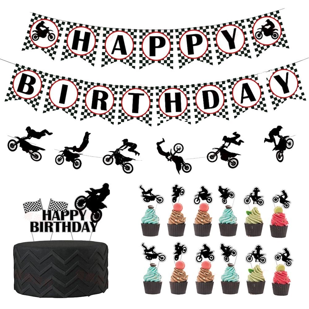 Kit de balões para motocicletas, acrobacias, corrida, festa, látex, 16 unidades