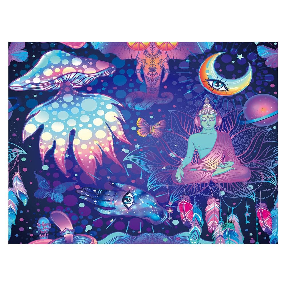 Tapeçaria de parede, medusa, budismo tibetano, 150x130cm, microtecido