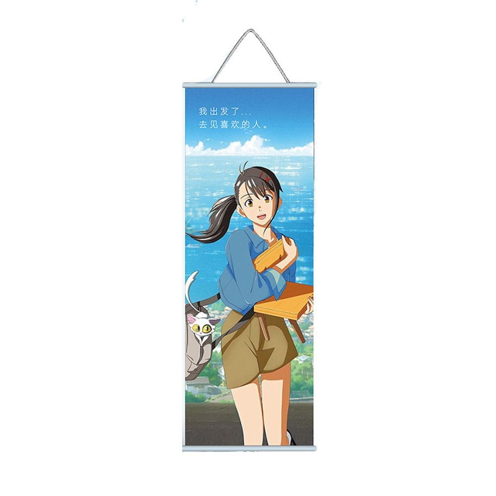 Pôster artístico Suzumes no Tojimari 70x25cm em tecido+plásticos