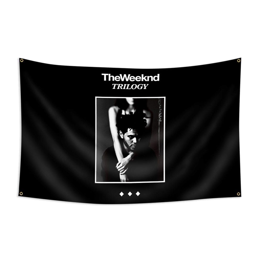 Tapeçaria The Weeknd Trilogy Wall 150x90cm em fibra de microtecido