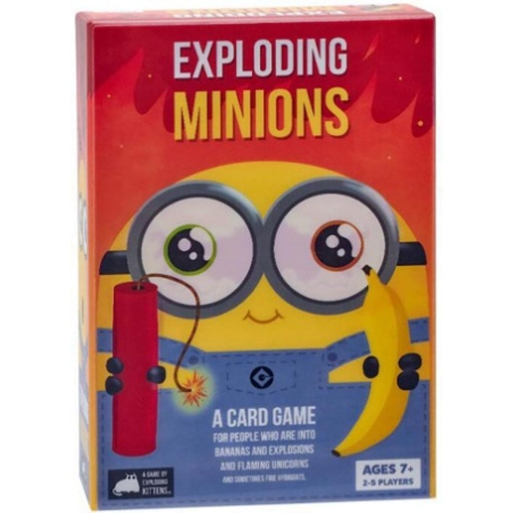 Jogo de cartas Explodings Minions Fun Family para adultos, adolescentes e crianças