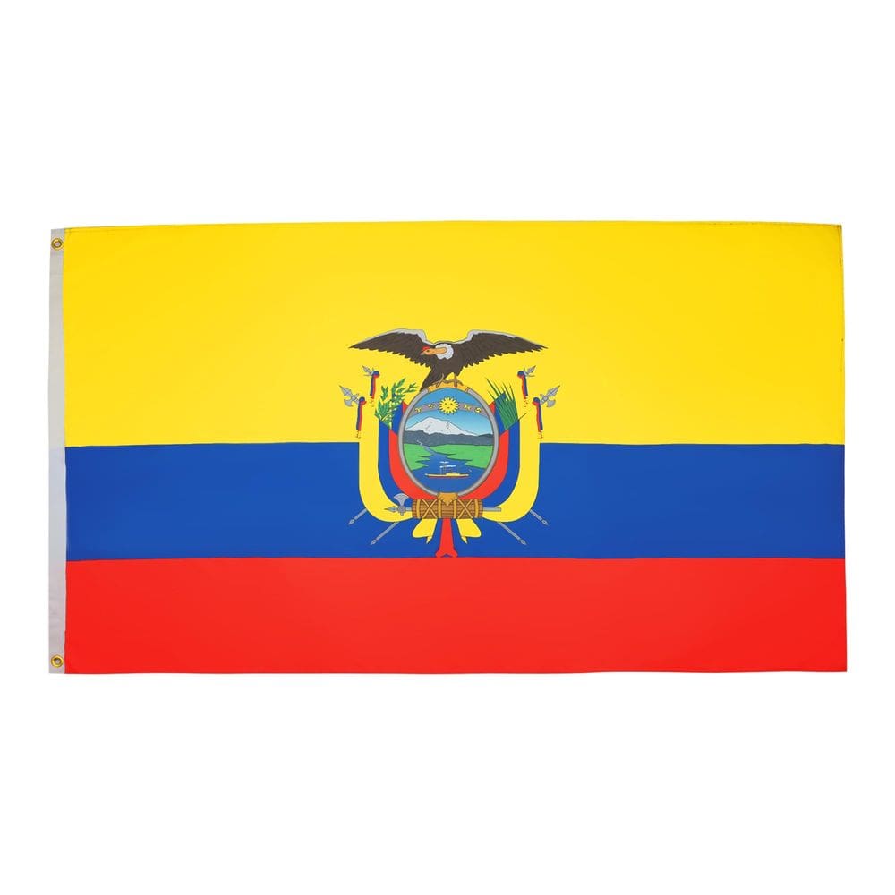 Bandeira AZ FLAG Ecuador 90x60 cm Poliéster 100D com ilhós